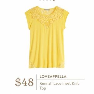 Stitch fix shirt sleeve lace inset tee